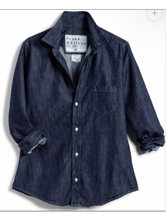 Frank & Eileen Tops - New Frank & Eileen Barry Denim Button Down Shirt M Dark Raw Rinse Wash